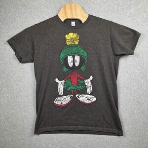 Marvin The Martian Shirt Mens Large Gray Soft Spun Graphic Tee Looney Tunes